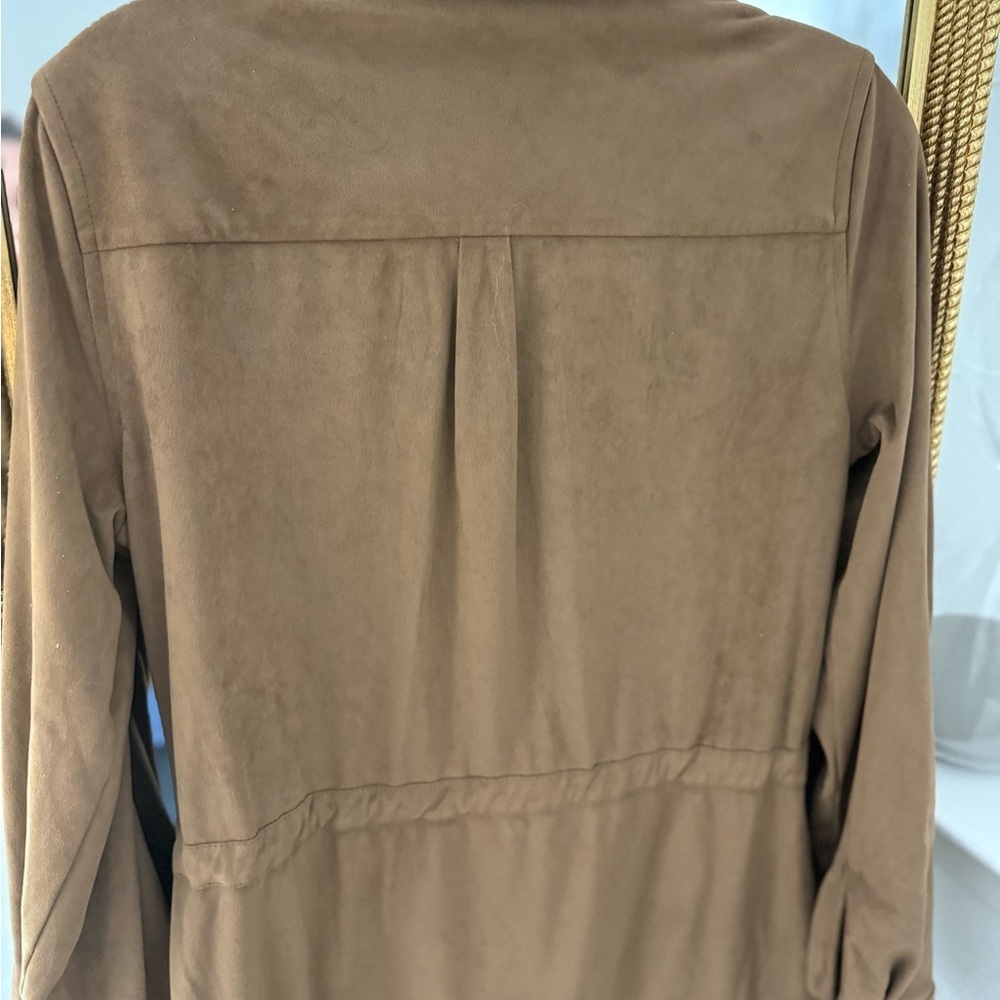 Tommy Hilfiger Tan faux Suede Shirtdress - Picture 9 of 10